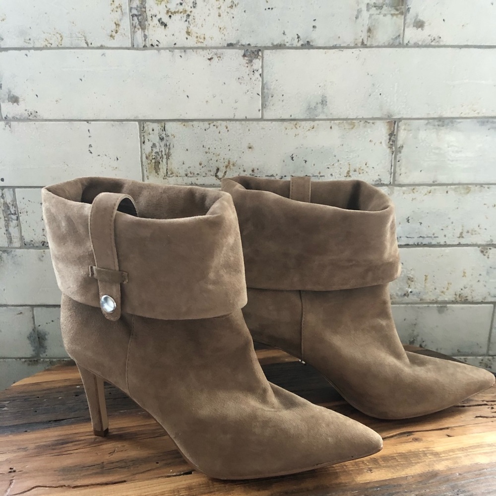 Calvin Klein suede booties